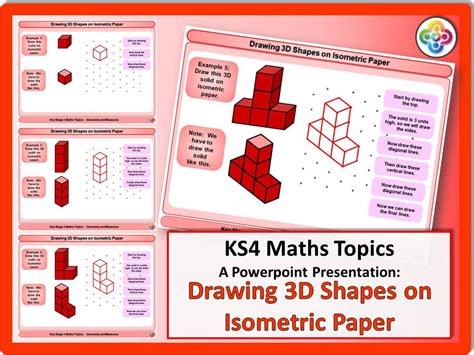 Drawing 3d Shapes On Isometric Paper Ks4 Teaching Resources