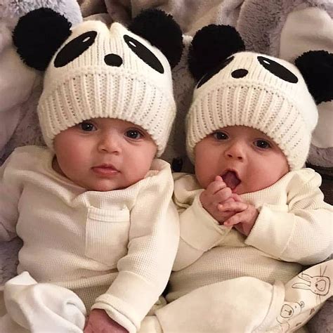 My Little Panda Bears 🖤 Cute Baby Twins Twin Baby Photos Cute Baby