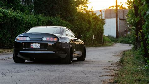 Animated character printed white coupe wallpaper, super car. 34 4K Ultra HD Toyota Supra Wallpapers | Background Images ...