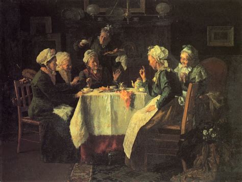 The Tea Party Painting Louis C Moeller Oil Paintings