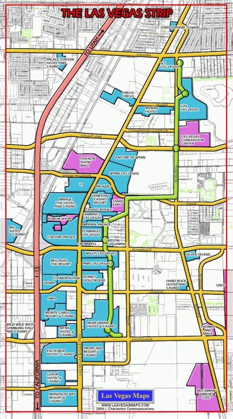 Printable Vegas Strip Map With So Many Restaurants Shows Nightlife