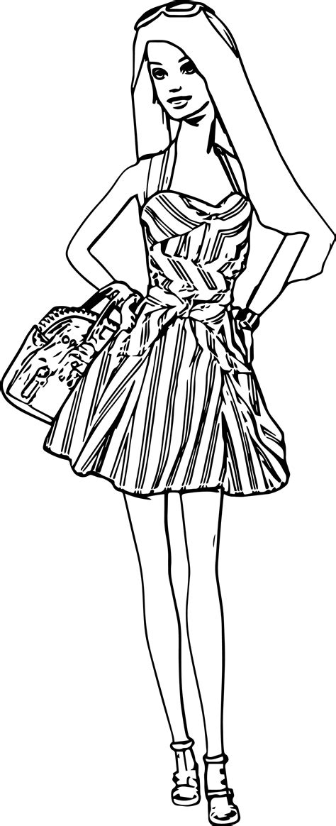 Barbie Dress Coloring Coloring Pages