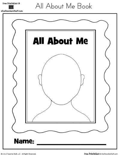 All About Me Printable Book A To Z Teacher Stuff Printable Pages And