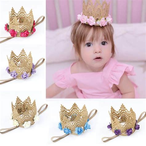 Toddler Flower Crown Tiaras Baby Crown Headbands Newborn Photo Props