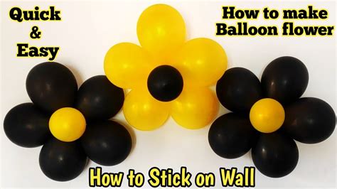 How To Make Balloon Flower How To Stick Balloon Flowers To The Wall