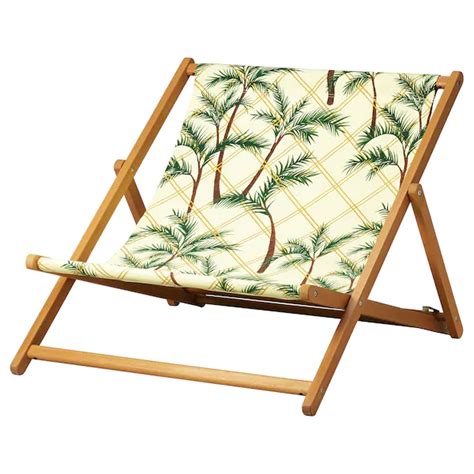 Find the ones that suit your style and space and enjoy outdoor living! SOLBLEKT Beach chair - foldable eucalyptus, palm pattern yellow - IKEA in 2020 | Beach chairs ...