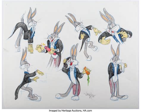 Virgil Ross Bugs Bunny Drawing Original Art Warner Brothers Lot