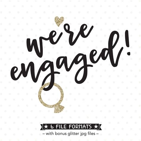 Engagement Svg Were Engaged Svg Bride And Groom Shirts Etsy Ireland