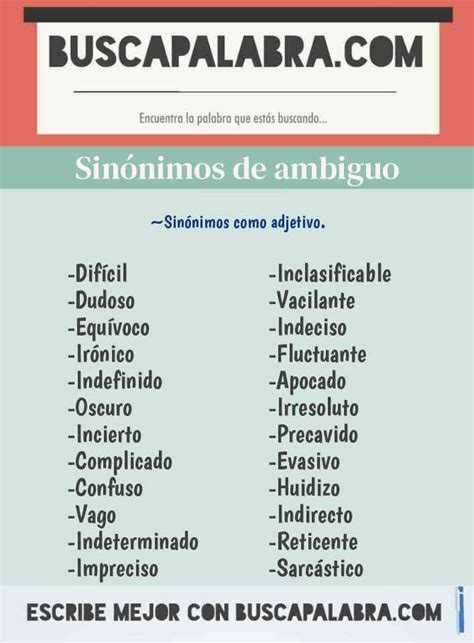 Sinónimos Y Antónimos De Ambiguo 31 Sinónimos Y 5 Antónimos Para Ambiguo
