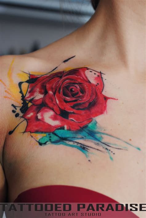 46 Beautiful Watercolor Rose Tattoos