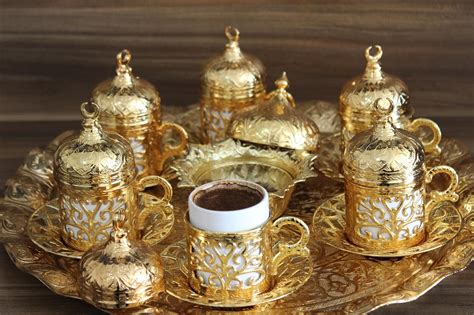 Turkish Coffee Cup Arabic Coffee Espresso Cup Gold Colour Etsy