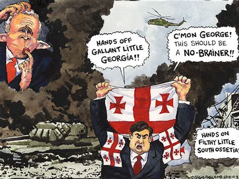 Steve Bell On George Bushs Take On The Conflict Between Russia And