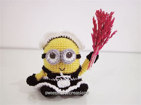 Ravelry Amigurumi Frenchie The 2 Eyed Minion In A French Maid Outfit
