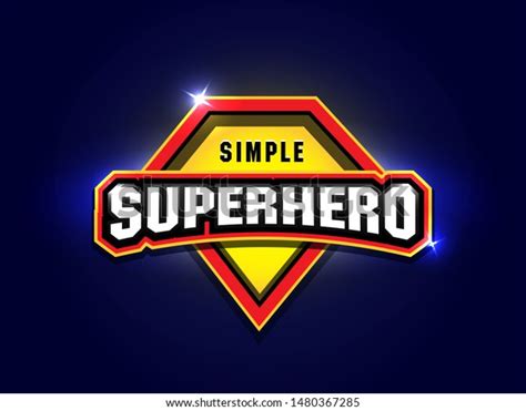 Simple Super Hero Logo Powerful Typography Stock Vector Royalty Free