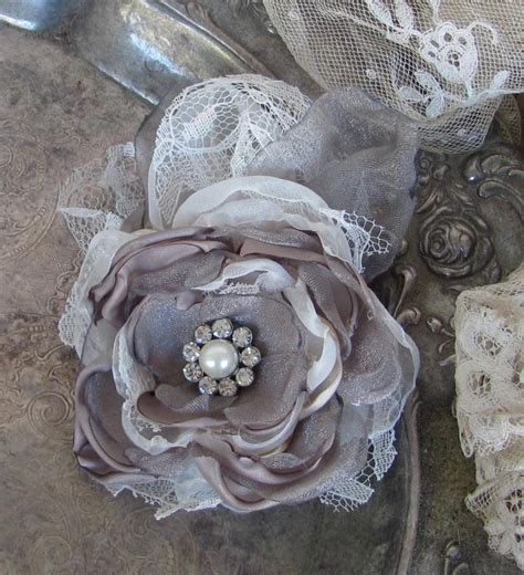 Wedding Corsage Pin With Rhinestones And Pearls Made To Order 2447387