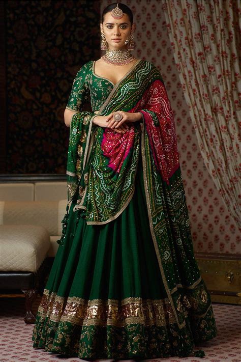 A Bottel Green Color Embroidered Lehenga Choli Fbl 1021 Fabbily