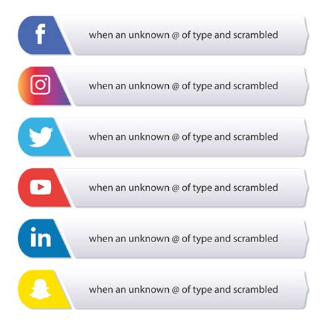 Set Popular Social Media Icons Template Banner Vector Image Images