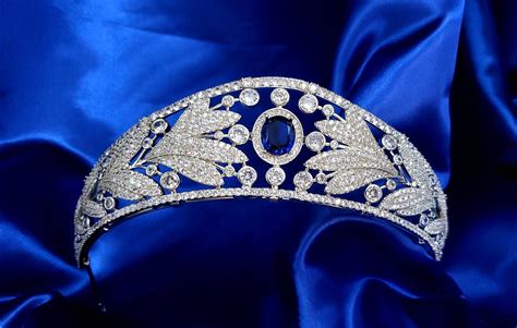 Royal Wedding Tiara Replica Real Blue Sapphire Kokoshnik Etsy