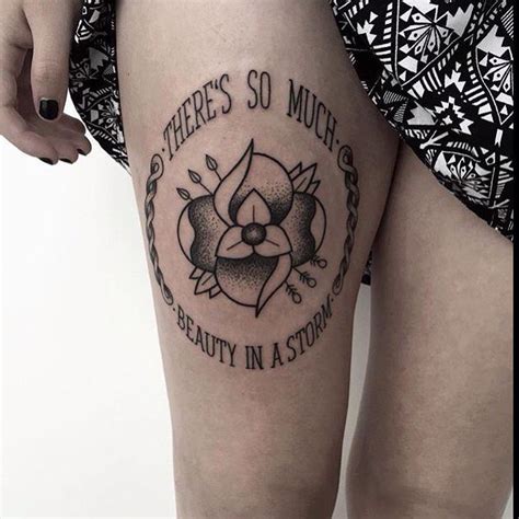 And tattoos are a way of life. La Dispute song lyrics thigh piece tattoo || inspiration ...