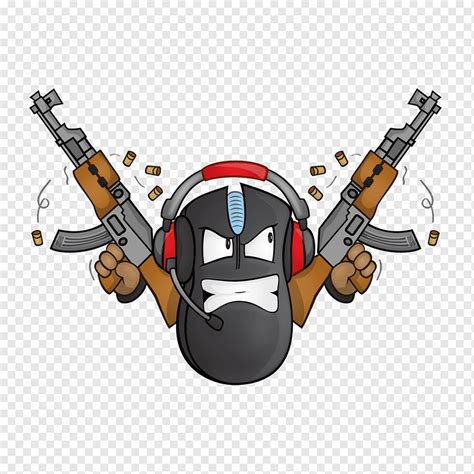 Computer Mouse With Rifle Illustration Counter Strike Global