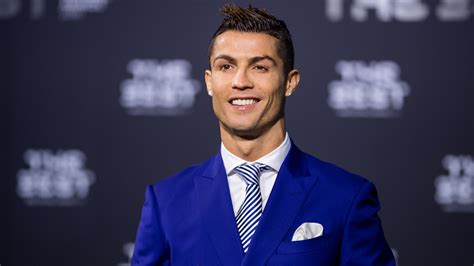 Smiley Cristiano Ronaldo Cr7 Is Wearing Blue Coat Suit 4k Hd Cristiano
