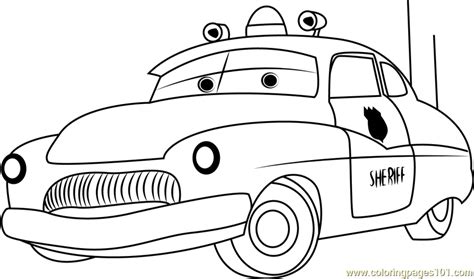 Sheriff Coloring Page Free Cars Coloring Pages