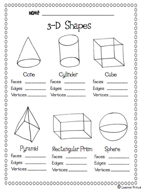3d Shapes For Grade 3