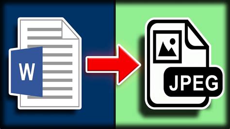 How To Change A Word Document To Jpeg Format Youtube