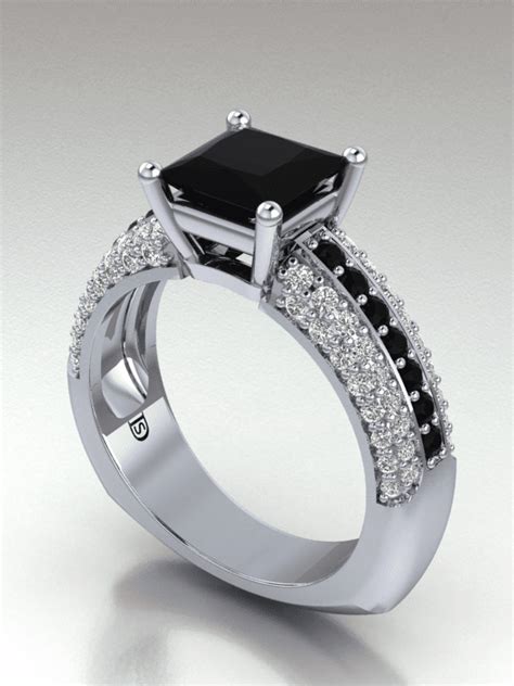 We did not find results for: Exclusive Princess Cut Black Diamond Engagement Ring