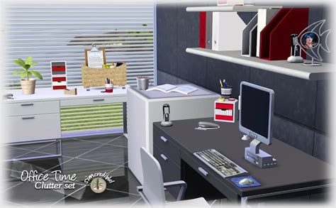 My Sims 3 Blog Office Time Clutter Set By Simcredible Designs