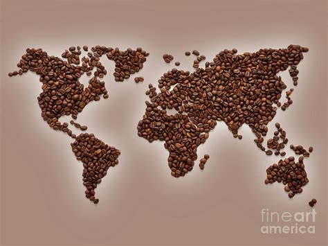 World Map Made From Coffee Beans Photograph By Science Photo Library