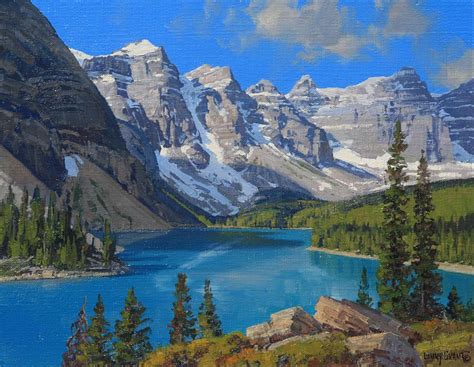 Moraine Lake Painting By Lanny Grant