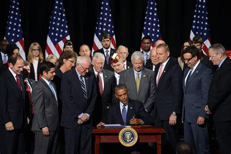 Obama Signs Act To Give Va New Money Authorities Us Department Of