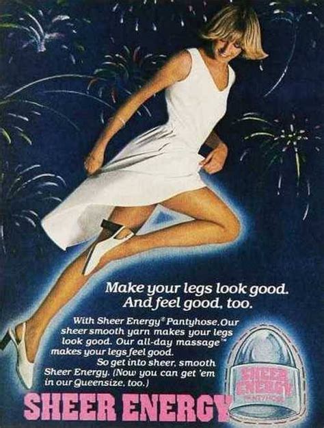 Super Seventies 1970s Sheer Energy Pantyhose Advertisement