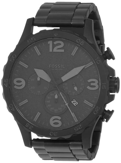 Fossil Men S Nate Stainless Steel Quartz Chronograph Watch Buy Online