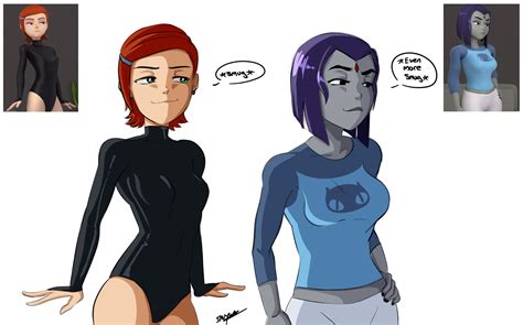 redmoa s smug gwen and raven crossover know your meme