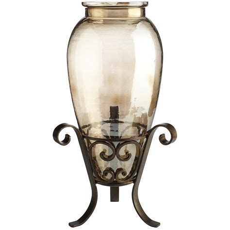 Luster Vase with Iron Stand - Pier1