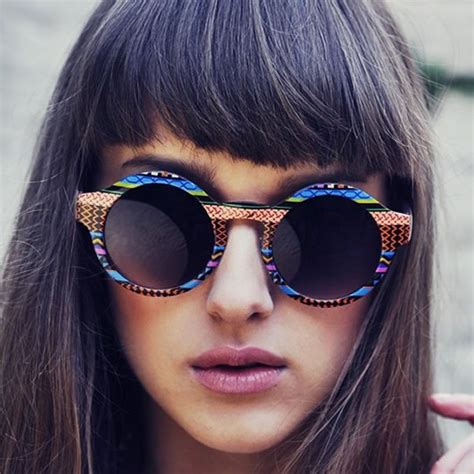 Retro Indie Hipster Fashion Round Pattern Sunglasses 8688 Glasses