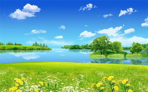 Hd Natural Scenery Wallpaper Creative Summer Dreamland The Sky And