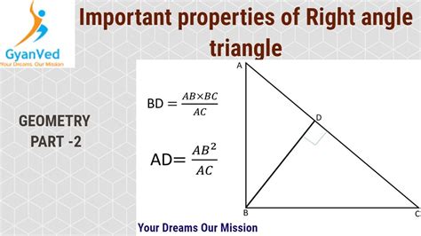 Geometry Part 2 Properties Of Right Angle Triangle Youtube