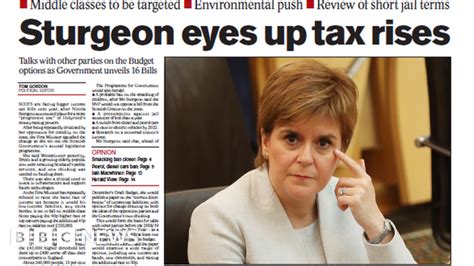 Scotlands Papers Snp Plan Tax Hike Bbc News