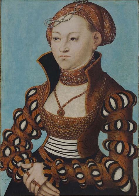 Lucas Cranach I Bildnis Einer Vornehmen Sächsischen Dame 1534