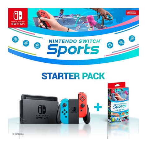 Nintendo Switch Sports Starter Pack Bundle With Neon Switch Console And