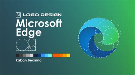 Microsoft Edge Chromium Logo Using Golden Ratio Adobe Illustrator