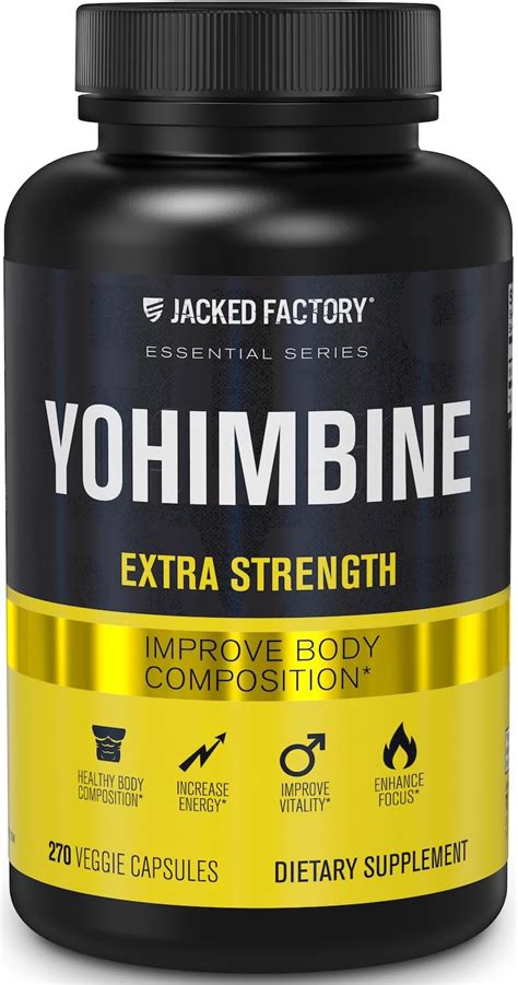 Yohimbine Extra Strength Supplement 25mg 270 Capsules Premium