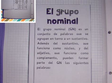 Interactive Notebook El Grupo Nominal The Nominal Group In Spanish