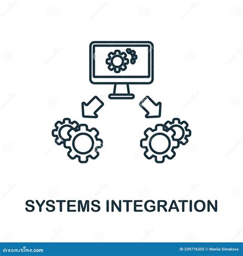 Systems Integration Icon Line Element From Industry 40 Collection