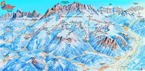Val Di Fiemme Latemar Ski Map