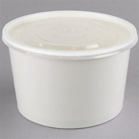 Choice 8 Oz White Double Poly Coated Paper Food Cup With Vented