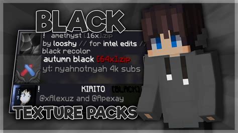 The Best Black Texture Packs For Bedwars 189 Pvp Youtube